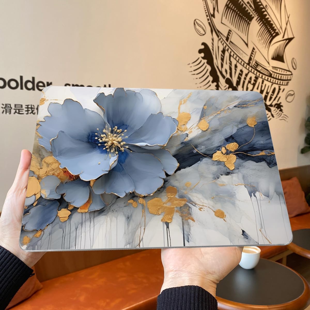 Teryeefi Compatible with A2681 A3113 A3240 MacBook Air 13.6 inch Case M2 M3 M4 Release 2022-2025,Protective Slim Cover + Keyboard Cover+OTG Adapter for 13.6 inch MacBook Air Liquid Retina, Art Florals