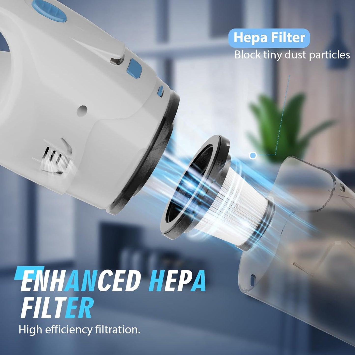 Handheld Vacuum Cordless, Hand Vacuum Cordless Rechargeable with LED Light/Multi Accessories,1.6lbs Car Portable Vacuum Cleaner for Pet Hair, Home, Car, Office