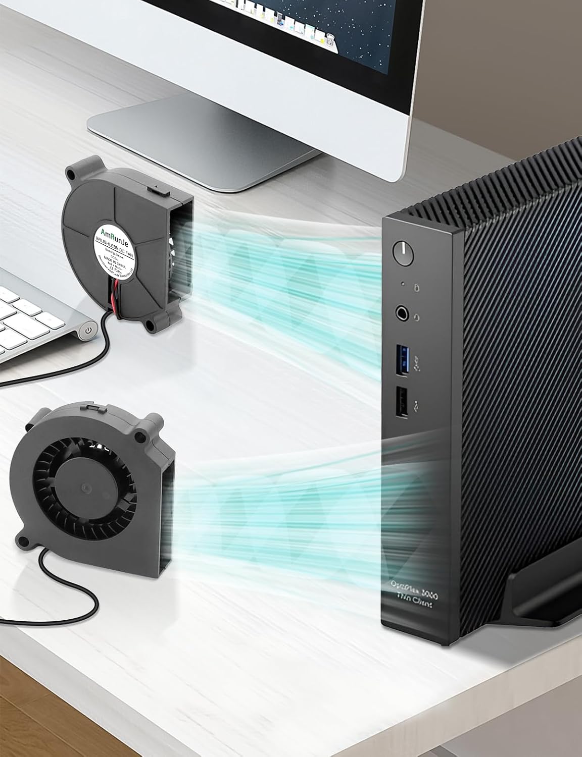 60mm x15mm 2 Pack Small USB Blower Fan 5V with 3 Degree Speed Brushless DC Squirrel Cage Fan for Cooling Xbox Computer Cosplay Costume Helmet PC Receiver