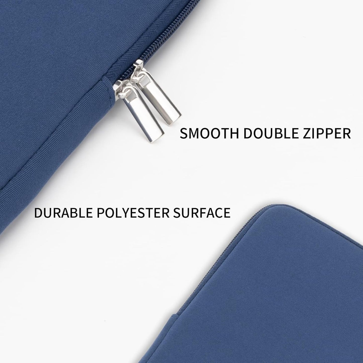 RAINYEAR 13 Inch Laptop Sleeve Compatible with 13.3" MacBook Air/Pro M1 M2 M3 M4 A3240 A3113 A2681 A2337 A1932 A2179 A2338 A1706 A1708 Carrying Protective Cover Soft Case (Navy Blue,Upgraded Version)