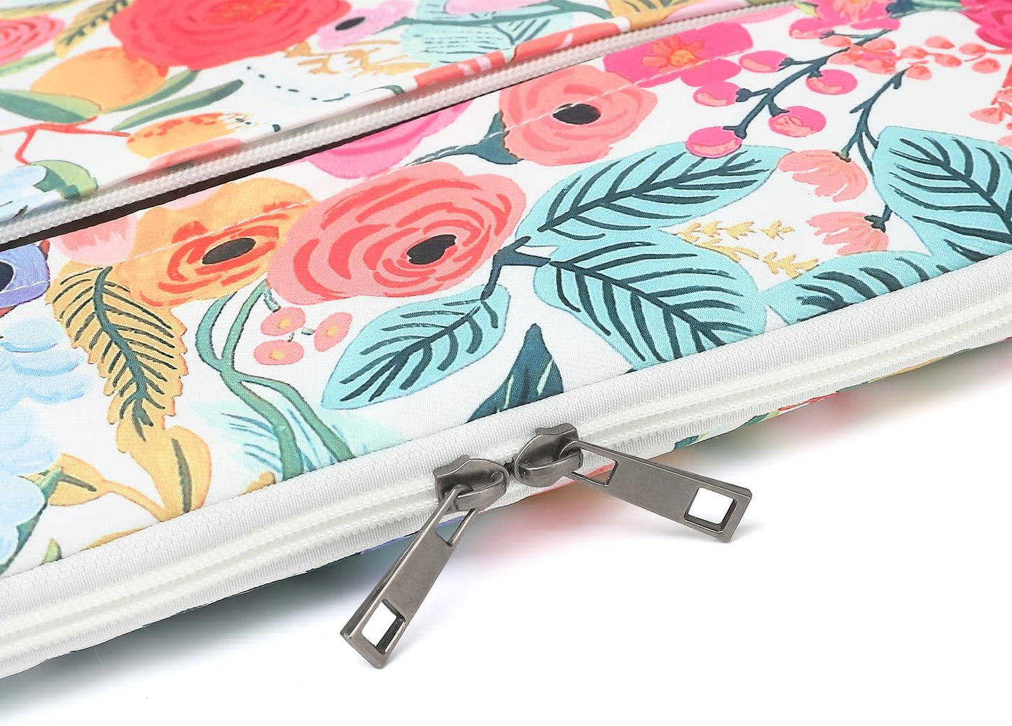 Canvaslove Floral Pattern Laptop Sleeve Case Cover with Pocket for MacBook Pro 14 inch and 14 inch-14.4 inch HP, Lenovo, Dell, ASUS, Acer Notebook Computer