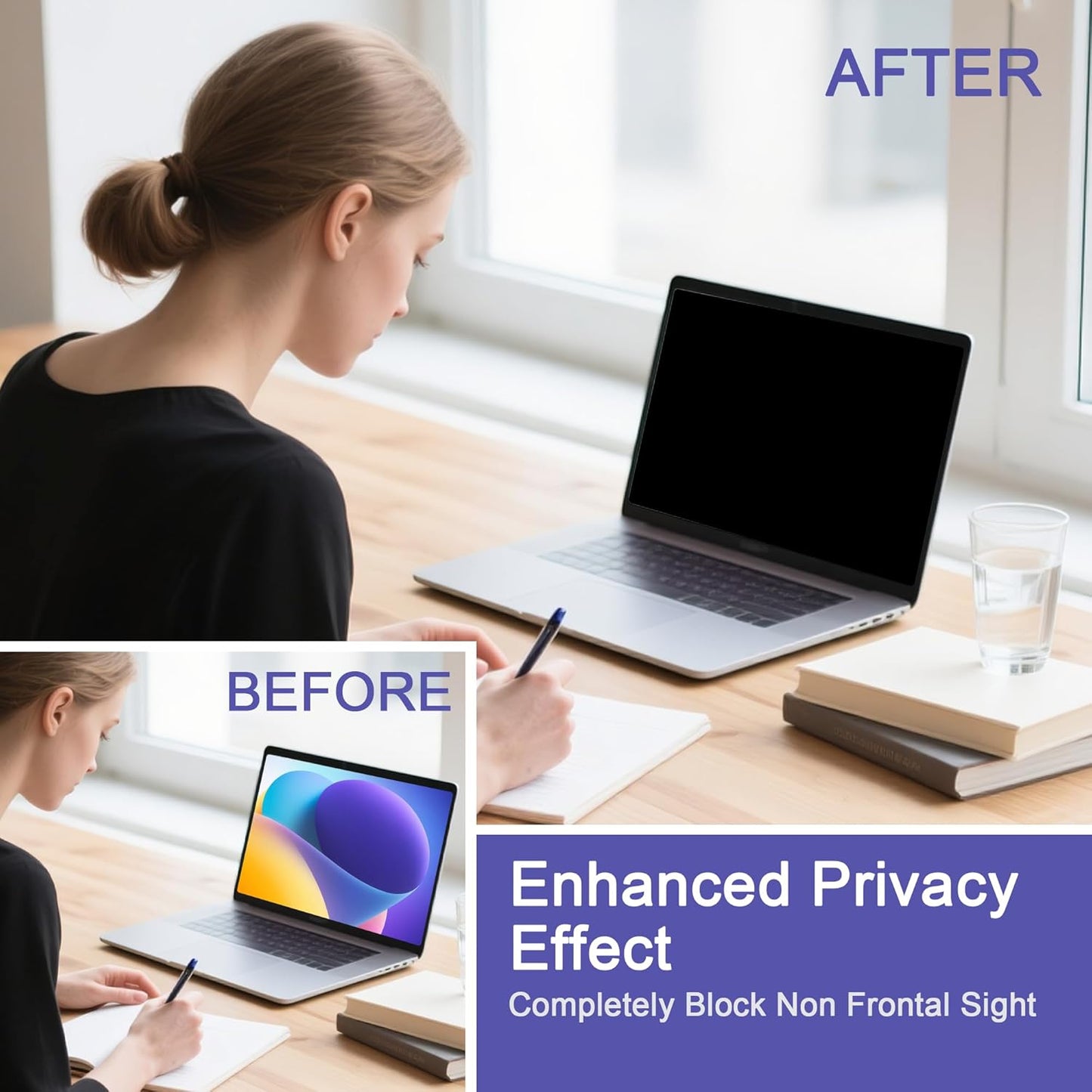 360° Privacy Screen Protector for MacBook Pro 14 Inch (2021-2025, M1, M2, M3, M4,M5) Privacy Screen Filter for MacBook Pro 14 Inch, Anti-Spy/Anti Fingerprint/Anti Blue Light/Anti Glare