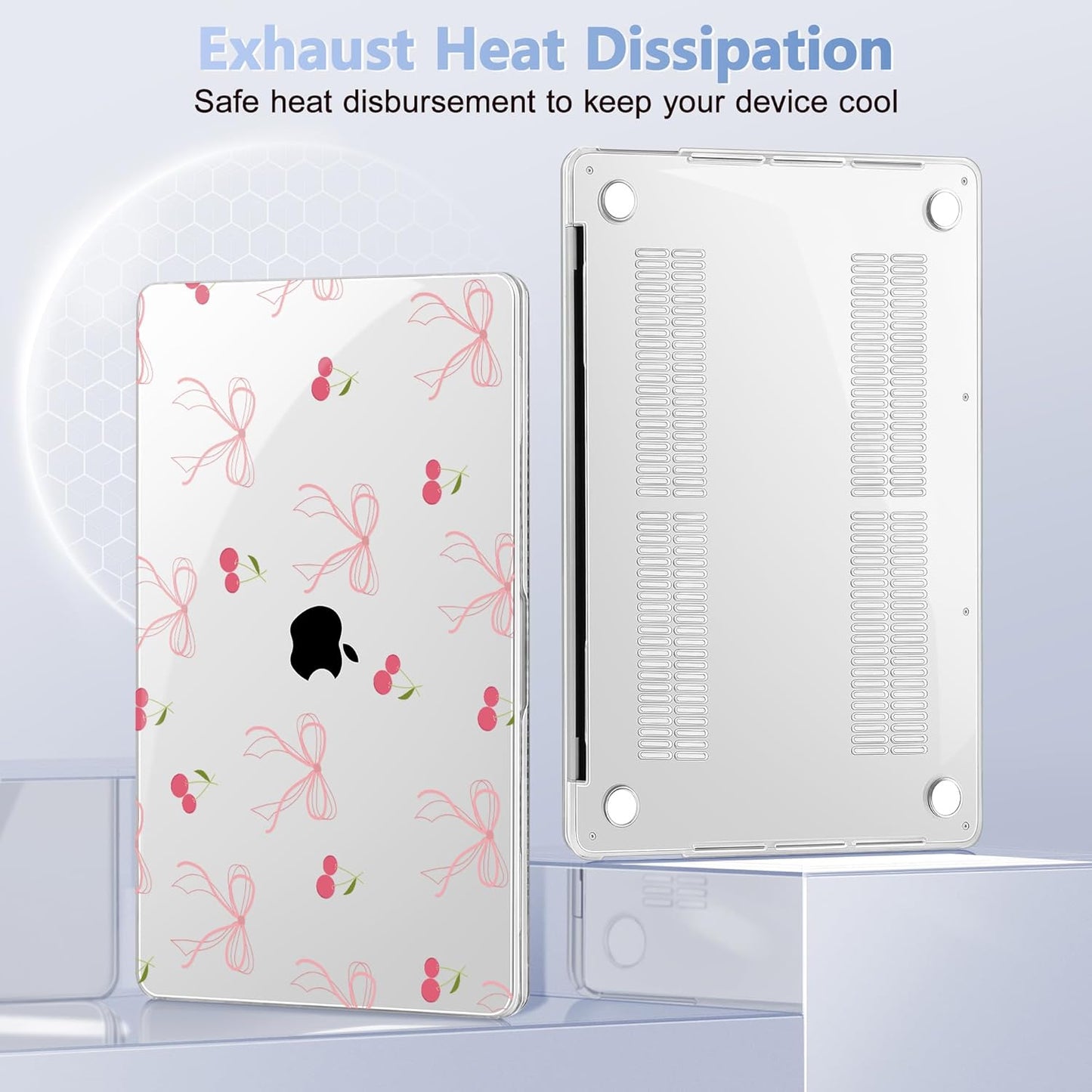 May Chen for MacBook Pro 13 inch Case 2022 2021 2020 Release A2338 M2 M1 A2289 A2251, Plastic Crystal Hard Shell Case Cover for MacBook Pro 13 inch Touch Bar Fits Touch ID, Bow