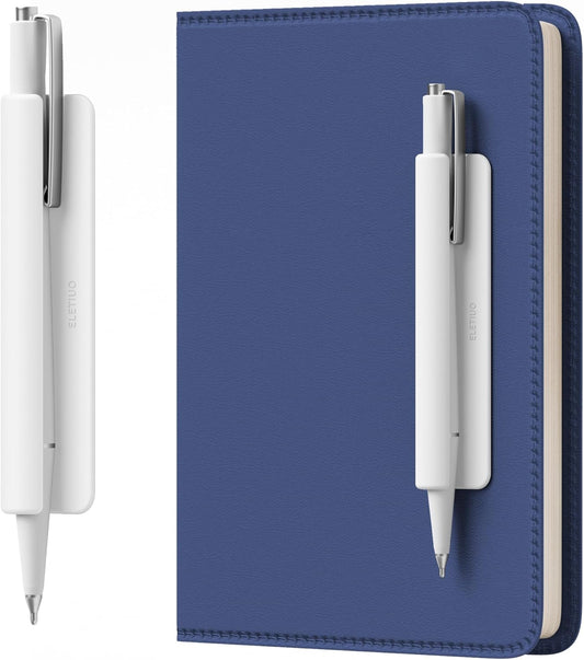 ELETIUO Pencil Holder For Most Pens,Pencils,Self-Adhesive Stick To Notebooks,Diary,Desks,Whiteboards Or Any Surface,Silicone Pen Holder For Home,Office And Desk Organization,White