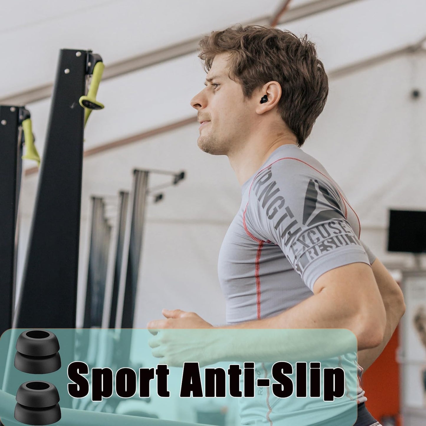 Double Flange Ear Tips for Beats Studio Buds Replacement Earbuds Tips for Beats Earbuds Beats Fit Pro 6 Pairs Black