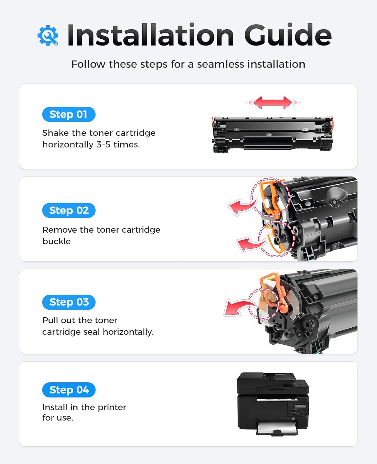83A Black Toner Cartridge 2-Pack High Yield Replacement for HP 83A CF283A Compatible with LaserJet Pro MFP M125a M125nw M125rnw M127fn M127fp M127fw M127fs M201dw M201n M225dn M225dw Printer Ink Copy