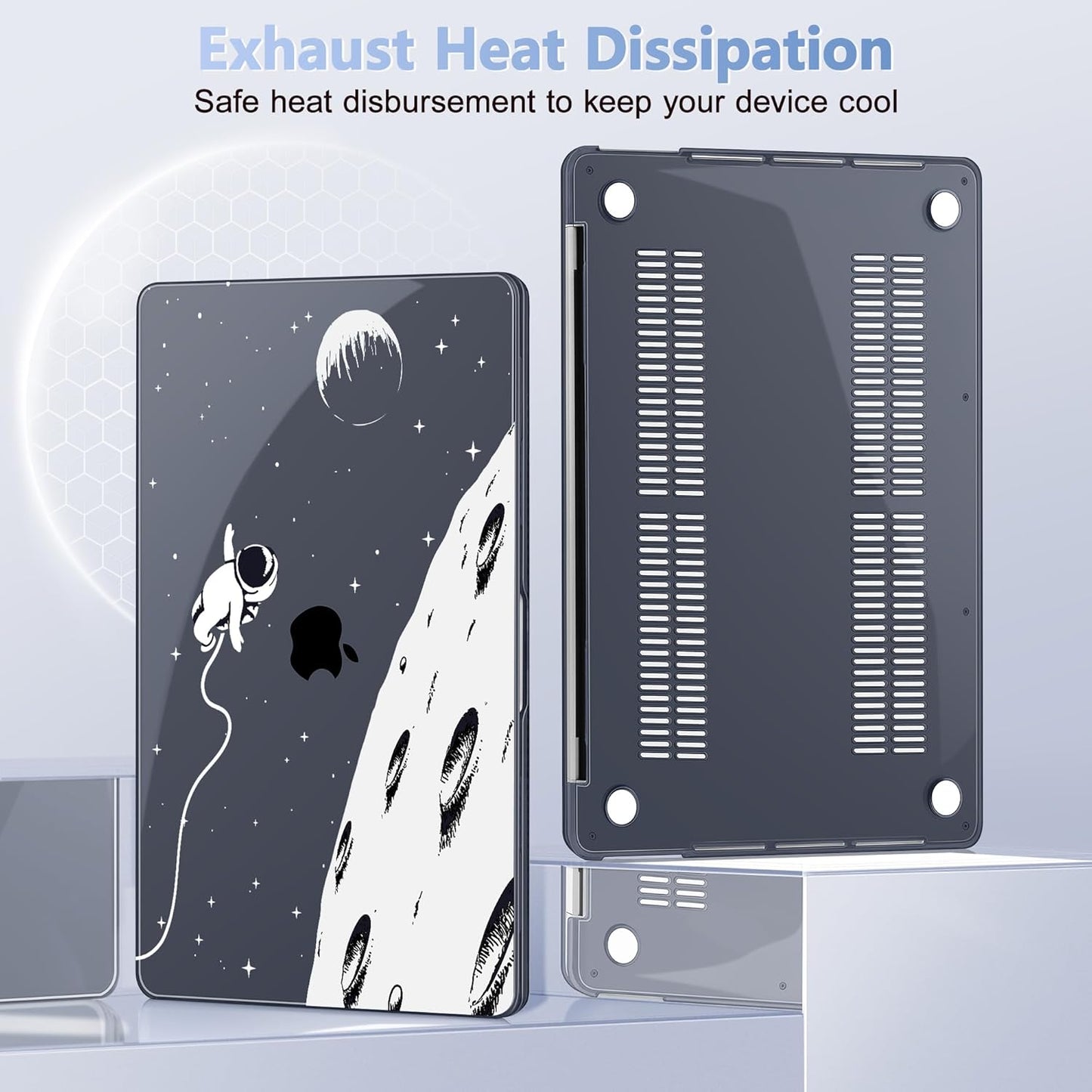 May Chen for MacBook Pro 13 inch Case 2022 2021 2020 Release A2338 M2 M1 A2289 A2251, Plastic Crystal Hard Shell Case Cover for MacBook Pro 13 inch Touch Bar Fits Touch ID, Astronaut Flight