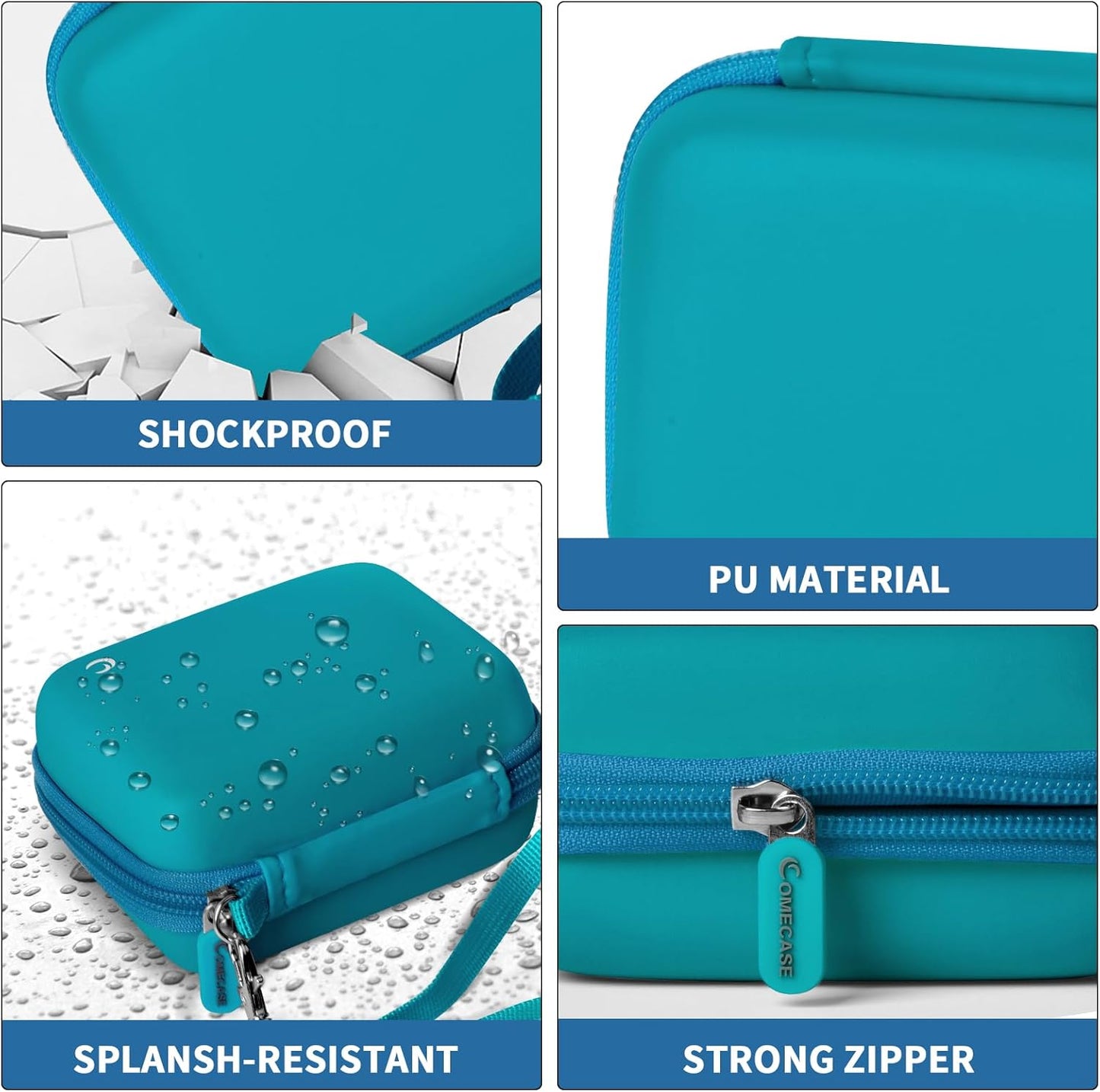 Carrying & Protective Case for Digital Camera, AbergBest 21 Mega Pixels 2.7" LCD Rechargeable HD/Kodak Pixpro/Canon PowerShot ELPH 180/190 / Sony DSCW800 / DSCW830 Cameras for Travel - Navy Blue