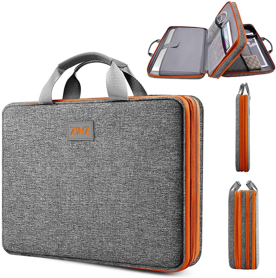 ZINZ Laptop Case Computer Sleeve Briefcase with Multi-pockets for 11.6 12.9 13 13.3 14 15 15.6 16 inch Notebooks