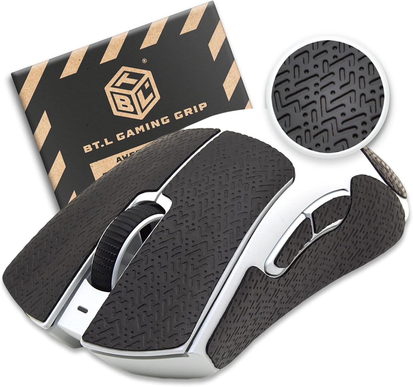 BT.L Mouse Grip for Razer DeathAdder V3, Razer DeathAdder V3 Pro Wireless (Black)