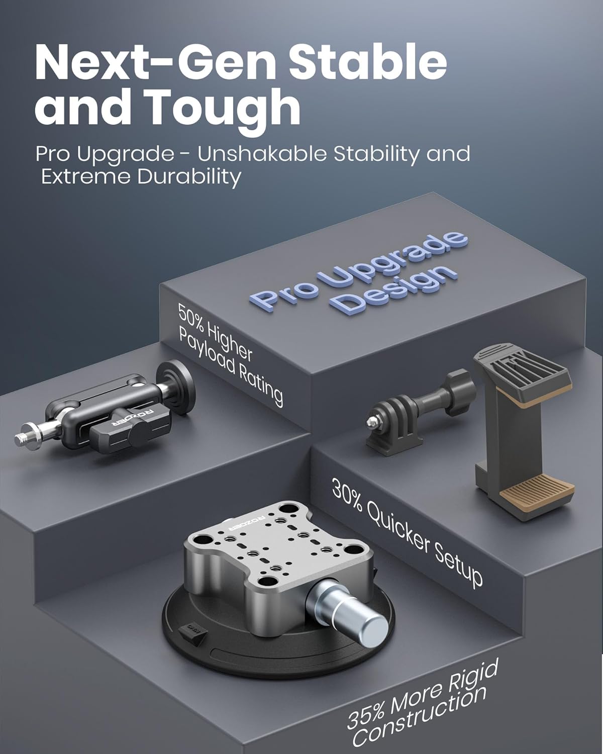 4.5" Suction Cup Camera Mount Universal Car Mount for Osmo 360 Camera, Phones, for Go-pro, for Insta360 Action Cams with 3.84" Magic Arm