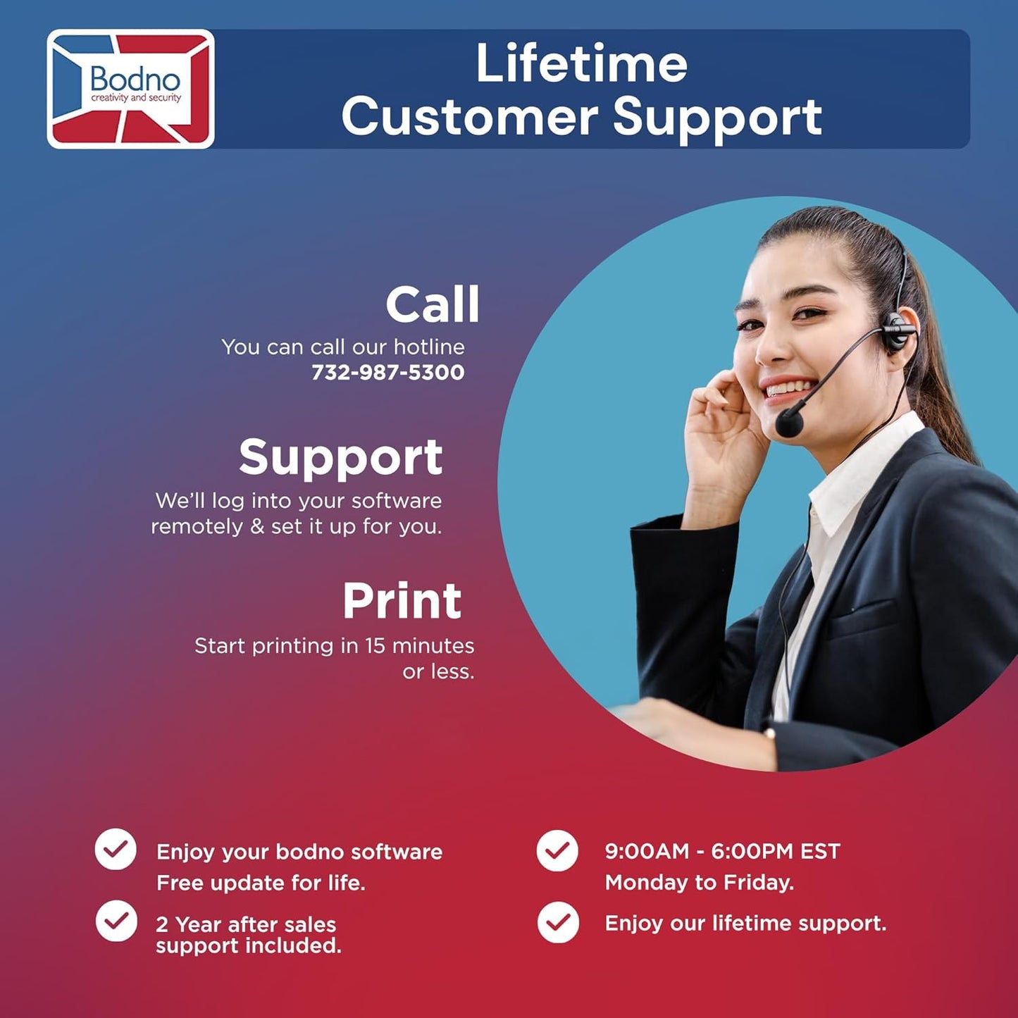 Bodno Magicard 300 Dual Sided ID Card Printer & Complete Supplies Package ID Software - Bronze Edition