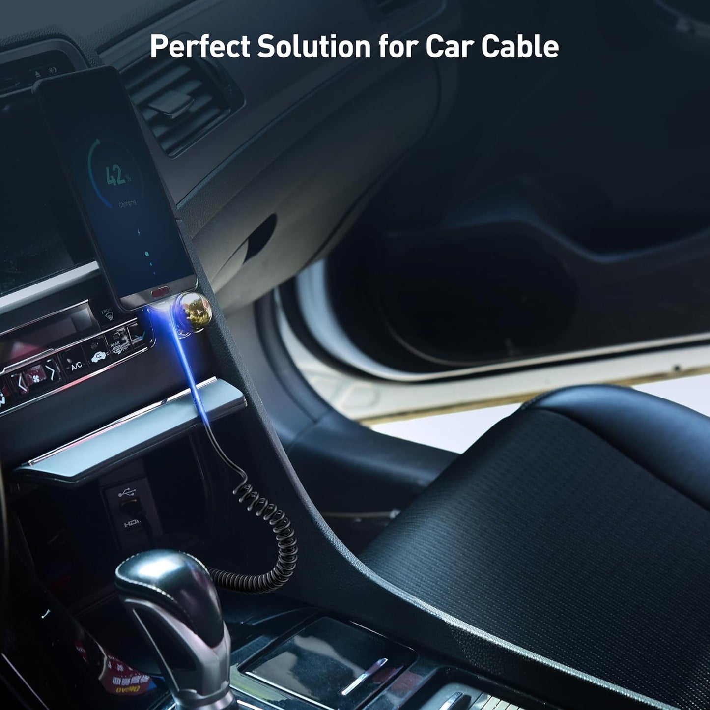 Cable Matters 2-Pack Coiled USB Cable (Coiled Micro USB to USB 2.0) 2-4 Feet