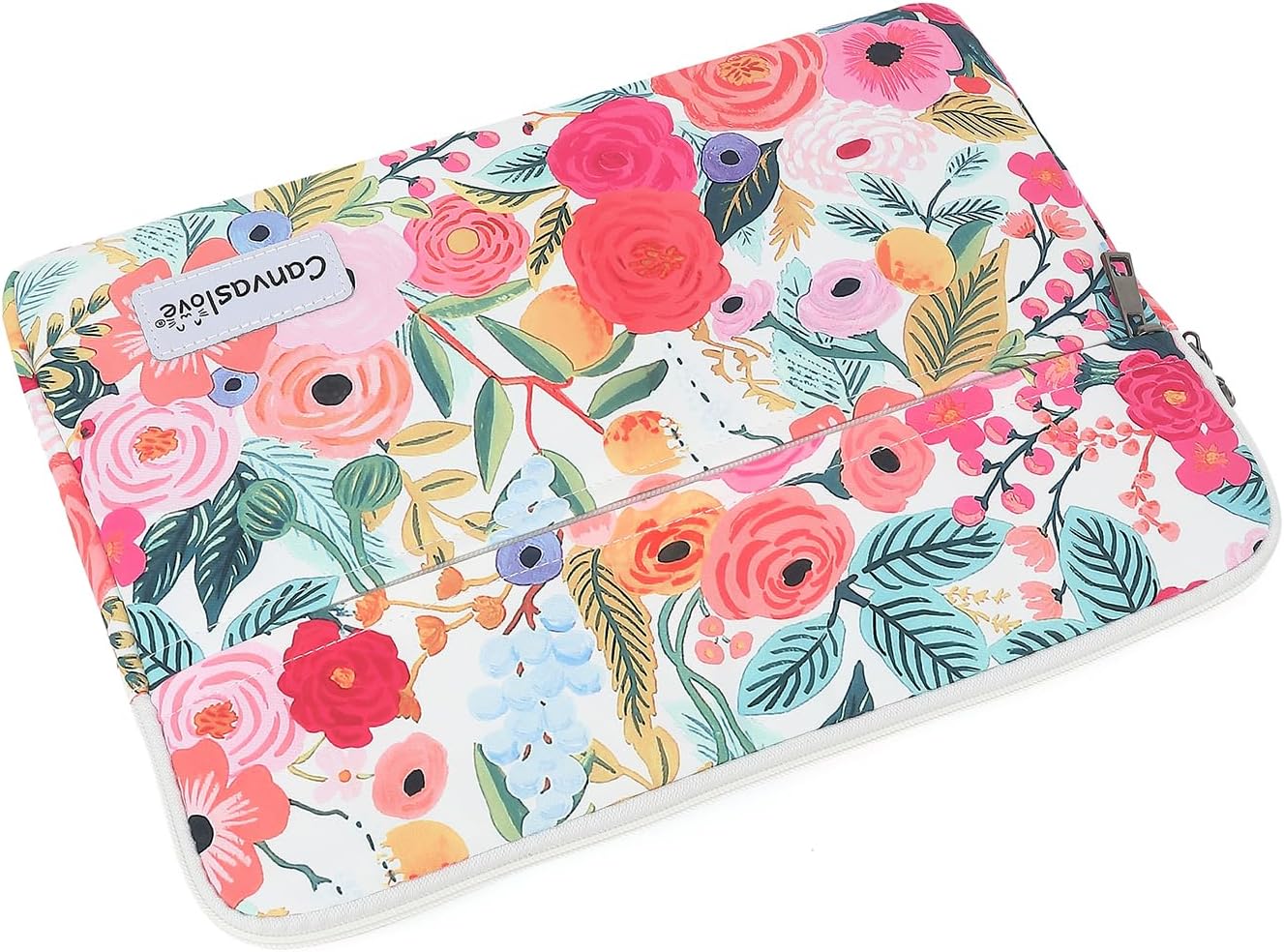 Canvaslove Floral Pattern Laptop Sleeve Case Cover with Pocket for MacBook Pro 14 inch and 14 inch-14.4 inch HP, Lenovo, Dell, ASUS, Acer Notebook Computer