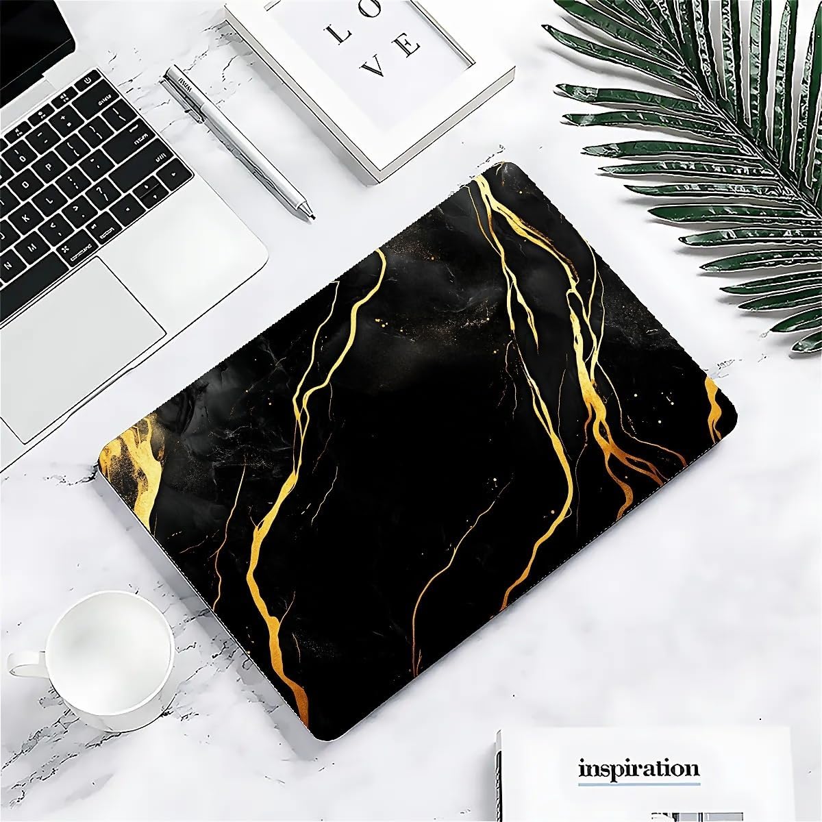 Compatible with MacBook Air 13.3 13.6 Inch Case 2022 2021 2020 2019 Plastic Hard Shell Case Cover,13.3 Pro(A1706/A1708/A1989/A2159/A2289/A2338), Black Marble