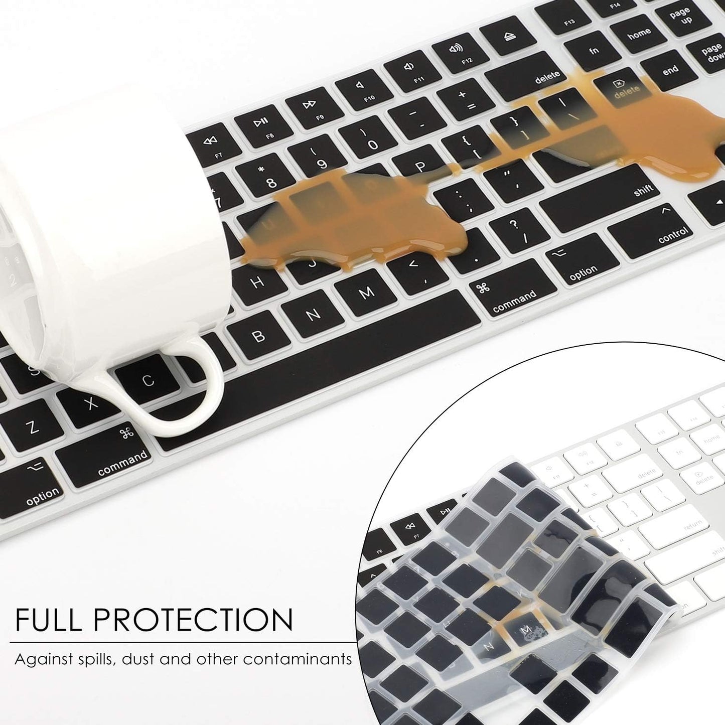 Allinside Black Cover for Apple iMac Magic Keyboard with Numeric Keypad MQ052LL/A A1843 US Layout