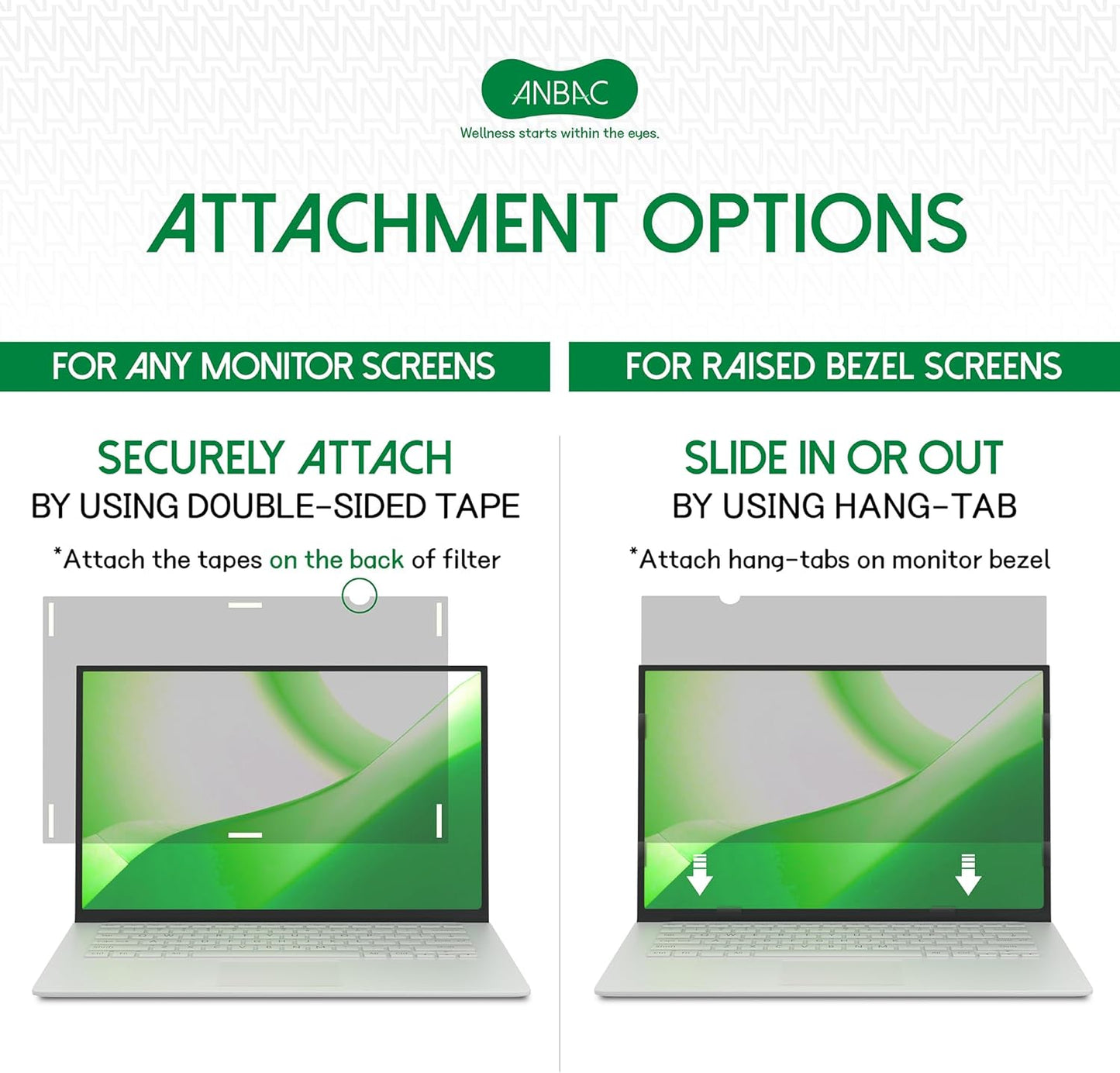 14 Inch Laptop Privacy Screen Shield for 16:9 Wide Display - Anti Glare Computer Privacy Screen Cover | Blue Light Blocking Screen Protector | Scratch Resistant UV Filter | Attachment Type