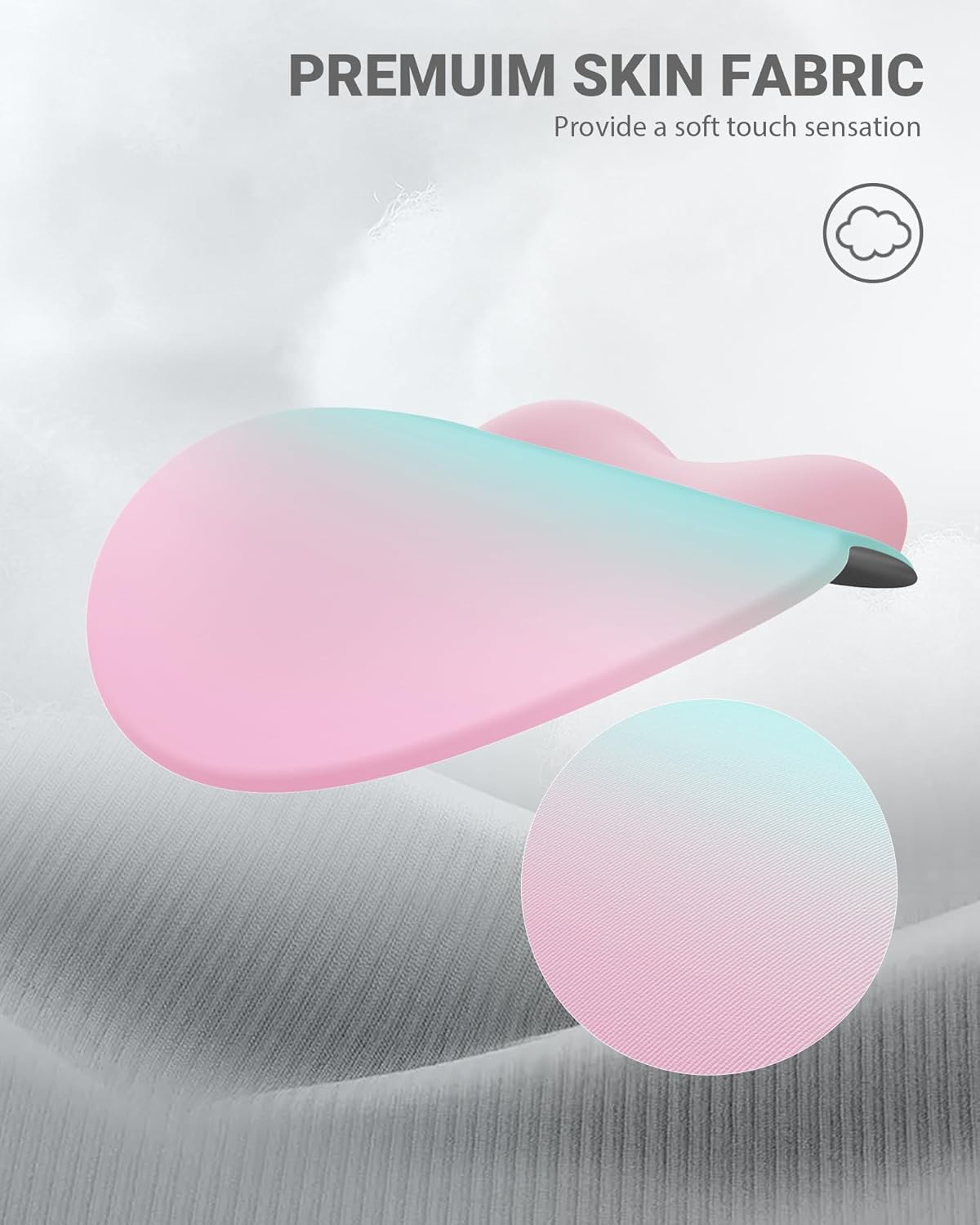 Ergonomic Mouse Pad Wrist Support, Comfortable Mouse Pad Wrist Rest, Relieve Wrist Pain Gel Mouse pad, Non-Slip Rubber Base Mousepad for Laptop, Computer(Gradient Pink Green)