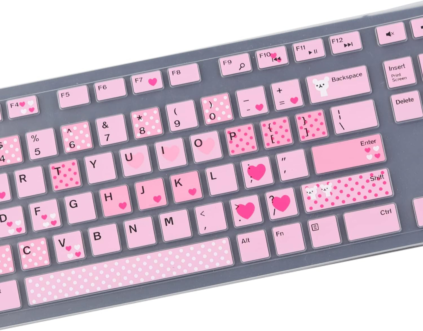 Keyboard Cover Skin for Dell KM636 KB216 KB216t KB216d KB216p Wired & Wireless Keyboard, Dell Optiplex 5250 3050 3240 5460 7450 7050, Dell Inspiron Desktop 24" 27" 5400 5490 7700 7790 3475 3670 3477