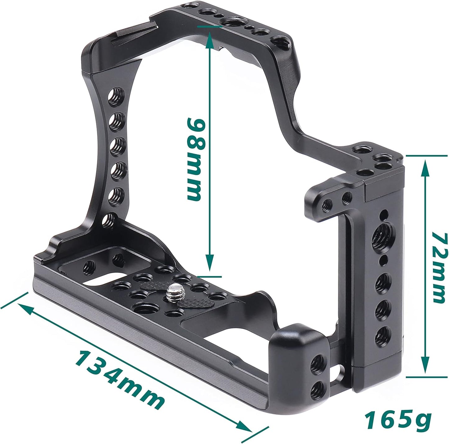 Hersmay For Canon M5 M50 II Cage with Top Handle, Camera Cage for Canon EOS M50 Mark II/ M50 /M5 Camera,Vlogging Video Shooting Filmmaking Rig Stabilizer with 1/4" Mounting and 3/8" Arri Locating Hole