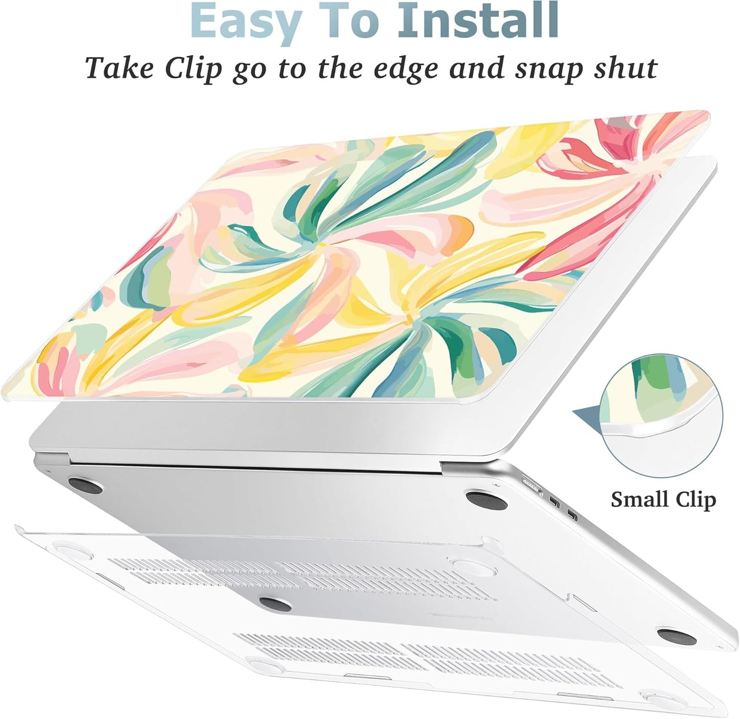 May Chen for MacBook Air 13.6 Inch Case 2025/2024/2023/2022 Release (Model A2681 A3113 A3240, M2 M3 M4 Chip) – Hard Shell Laptop Cover with Keyboard Cover & Screen Protector，Flower Blooming