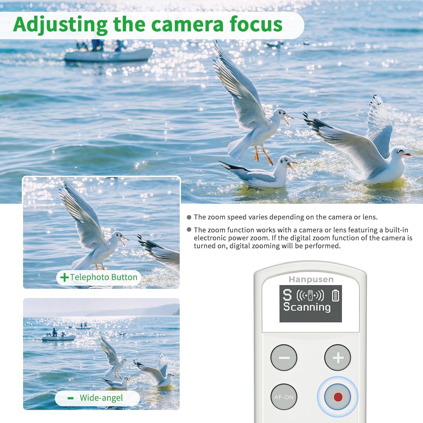 for Sony Rechargeable Wireless Remote Control - Camera Remote Shutter Release with Zoom Focus Compatible with Sony ZV-1/ZV-E10/RX0 II/A6100/A6400/A6600/A6700/A7R V/A7 IV/A7 III/A9 II/ZV-E1/ZV-1F