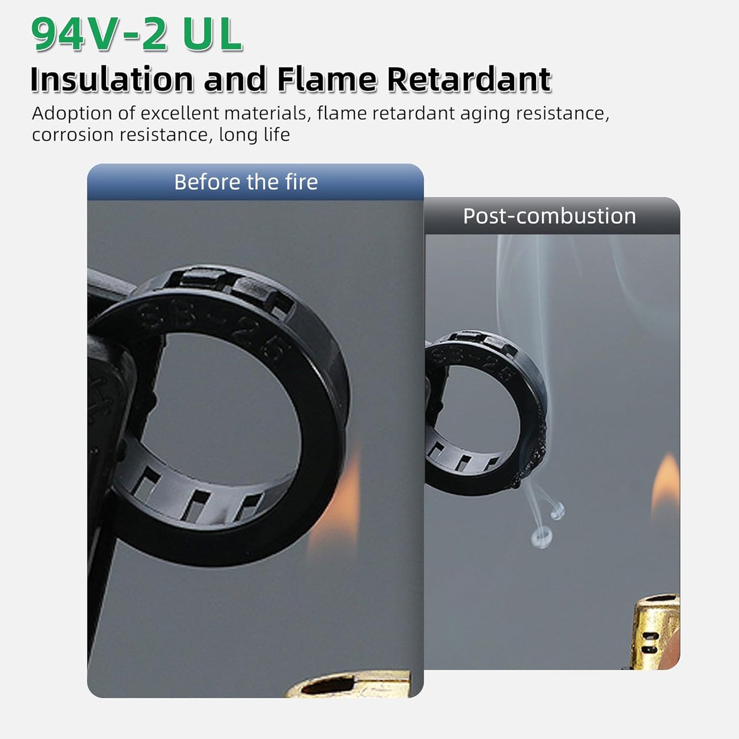 7/8"(22mm) Black Snap-in Knockout Insulating Bushing Grommets, Plastic Cable Hole Grommet for Wiring, Round Nylon Snap in Locking Electrical Wire Cord Hose, Tubing Bushings Grommets, 35pcs