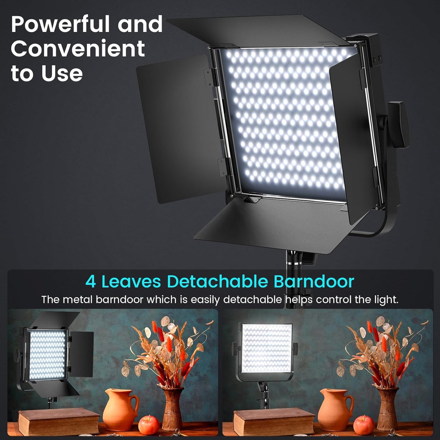 2-Pack RGB Photography Lighting Kit, 50W Bi-Color Professional LED Studio Lights, 2300k~8500k Dimmable Photo Lights for Photography Filming Camera Video Recording Stage Shooting Streaming TikTok