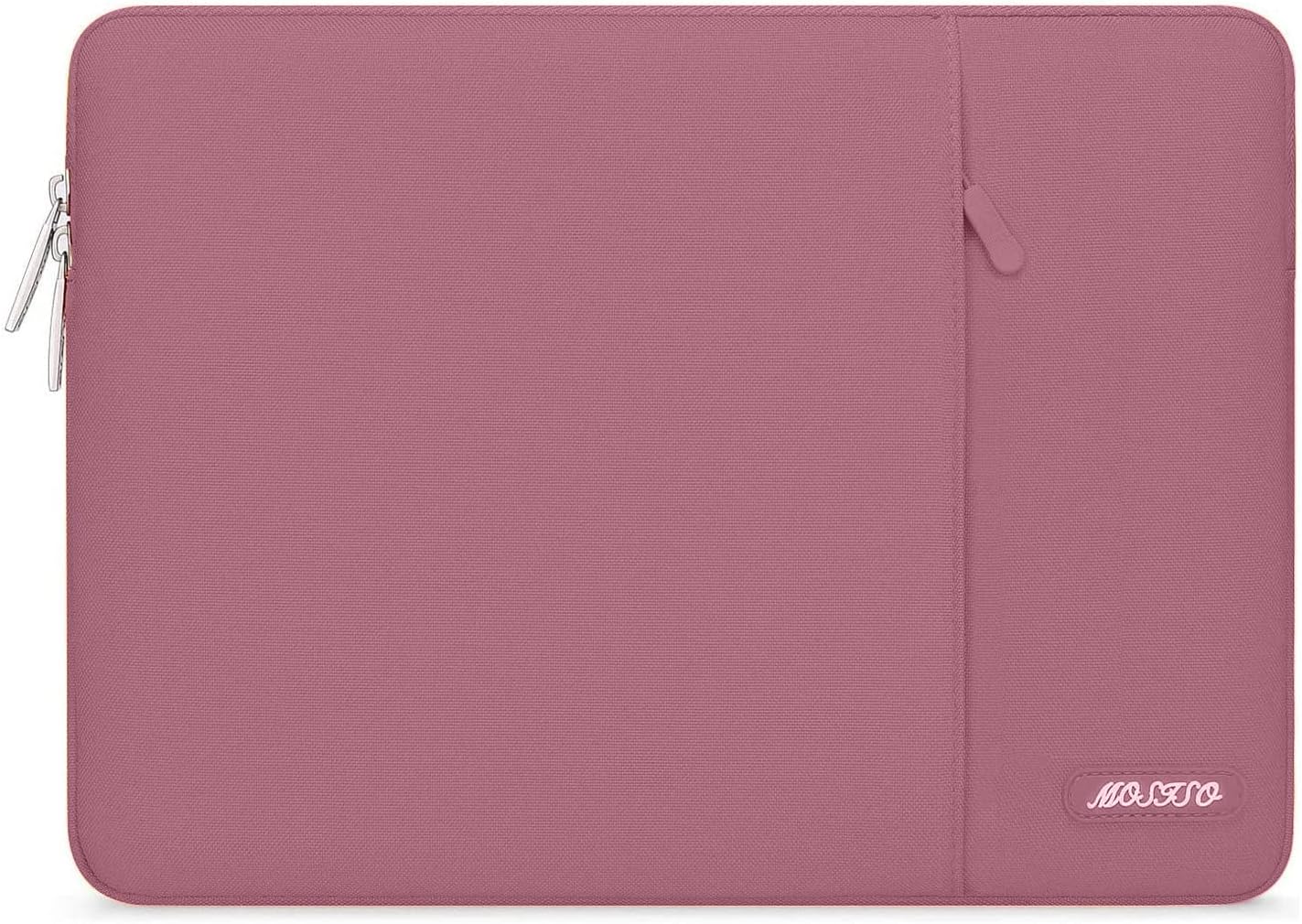 MOSISO Laptop Case 16 inch, 15-15.6 inch Laptop Sleeve Compatible with MacBook Pro 16 M4 M3 M2 M1, HP Acer Dell Lenovo ASUS Notebook, Polyester Vertical Computer Sleeve Bag with Pocket, Dusty Rose