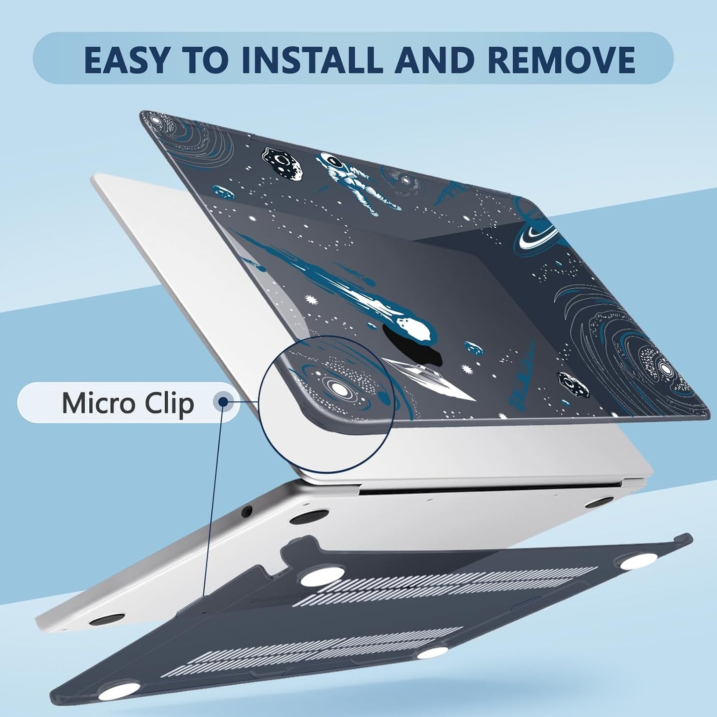 Compatible with MacBook Air 15 inch Case, M4 A3241/M3 A3114/M2 A2941 (Released 2025 to 2023), Hard Shell, Keyboard Cover, Screen Protector, Webcam Cover & Type-C Adapter, Aerospace