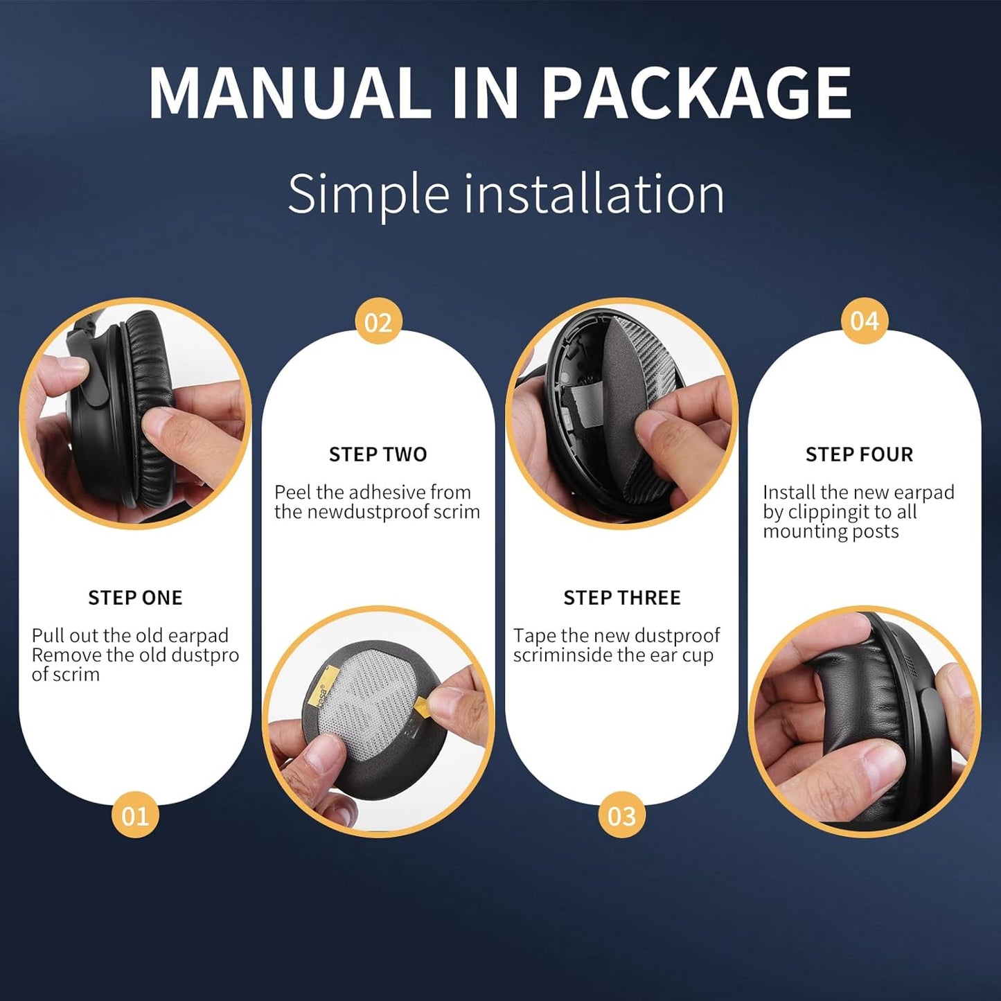 Ear Pads for Bose QC35: Durable Comfortable Noise Cancellation Replacement Cushion Earpads for Bose Quitecomfort 35 QC35 QC35 ii Headphones with Good Audio Quality