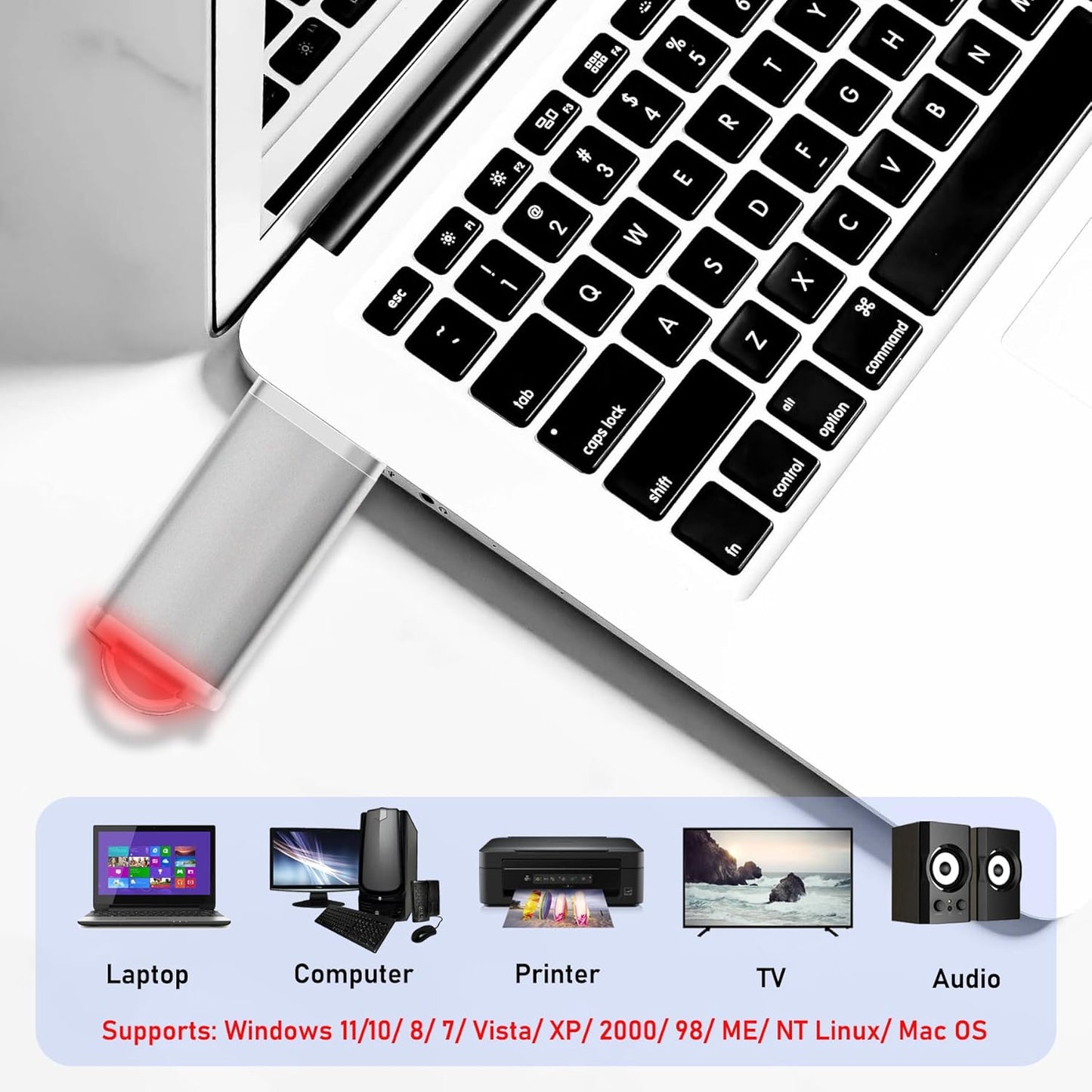 1GB USB Flash Drives 20 Pack, Memorias USB Thumb Drive 2.0 Memory Stick Fat Zip Drive 1 GB Jump Drives Multipack Pendrive with Landards and Lables (Sliver, 1Count 20 Packs)