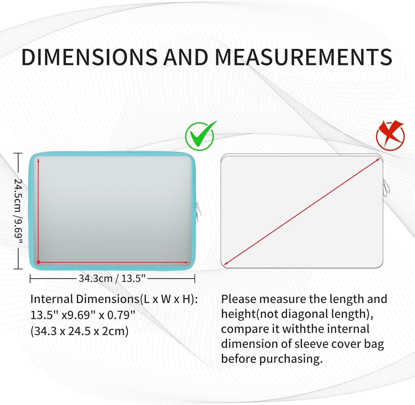 RAINYEAR 14 Inch Laptop Sleeve Protective Case Soft Lining Padded Zipper Cover Carrying Bag Compatible with 14" Notebook Computer Tablet Ultrabook Chromebook (Blue, Upgraded Version)