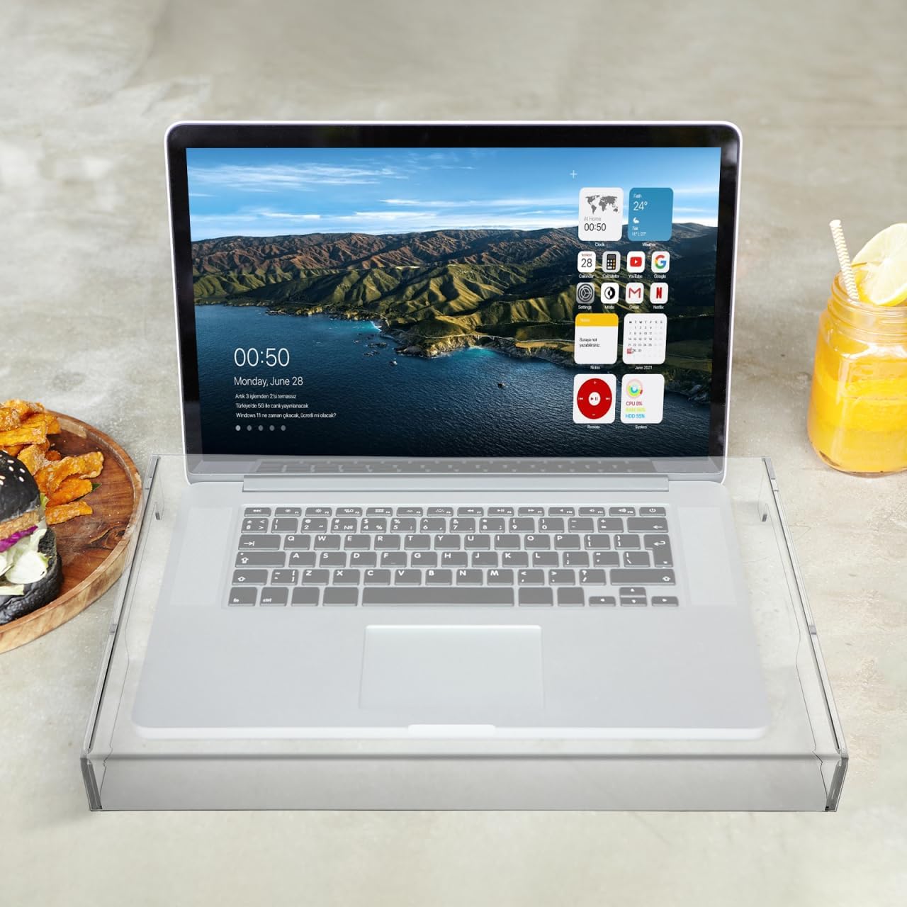 Computer Acrylic Keyboard Cover Clear Mechanical Keyboard Dust Cover Computer Keyboard Cover Transparent Protector Keyboard Protective Case 15.6inch Laptop Mouse