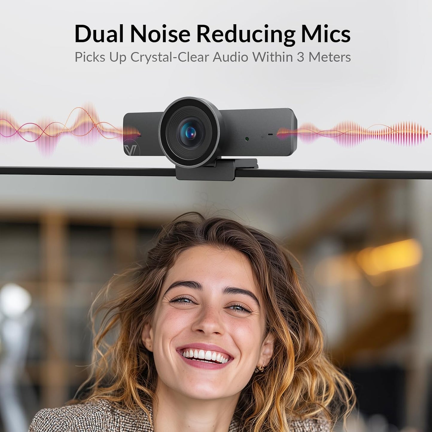 AV Access 4K Conference Room Camera, 1/1.8' Sensor, Individuals Gallery, 120° FOV, 5X Digital Zoom, Auto Framing, Presenter Tracking, Dual Mics, ePTZ, Privacy Cover, Work with Teams, Zoom, Meet