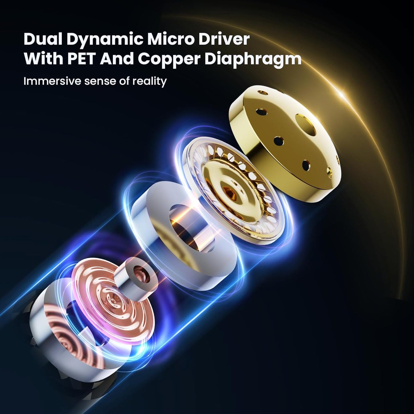 BASN Bsinger Professional in Ear Monitor Headphones, Dual Drivers 2-Pin IEM Earbuds with Mic, Clear Sound HiFi Earphones for Musicians Drummers and Stage (Black, 2-Pin)