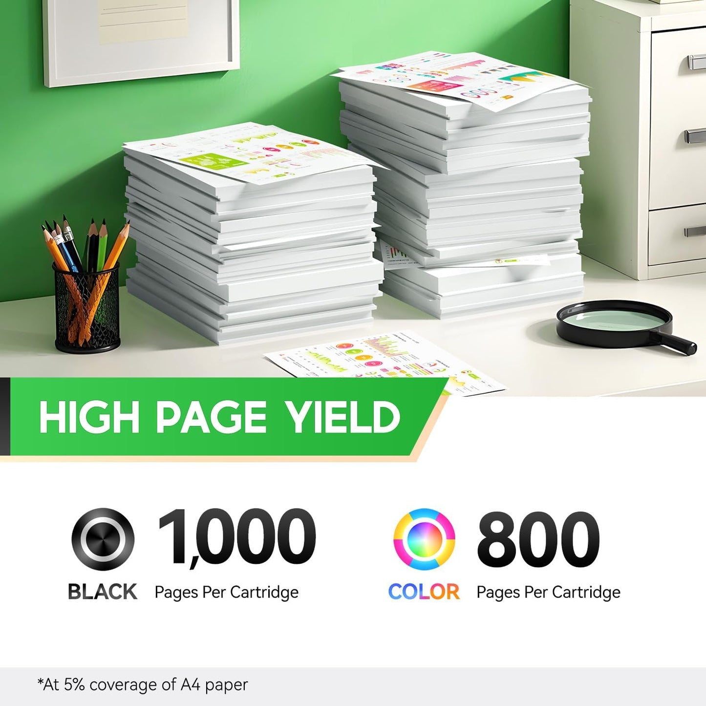 923XL 923e Ink Cartridges with chip 4-Pack Black Cyan Magenta Yellow High Yield Replacement for HP 923 923e Ink Compatible for HP OfficeJet Pro 8135e 8138e 8139e 8122e 8120 8123 8130 8133 Printers