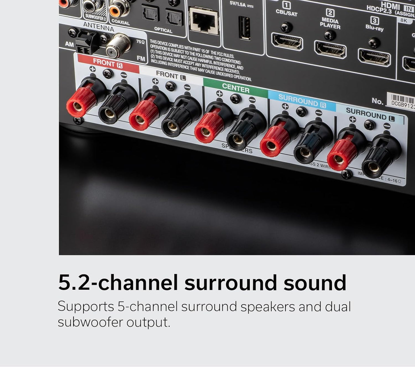 Denon AVR-S670H 5.2 Ch Home Theater Receiver - 8K UHD HDMI Receiver (75W X 5), Streaming via Built-in HEOS, Bluetooth & Wi-Fi, Dolby TrueHD, Dolby Pro Logic II & DTS HD Surround Sound