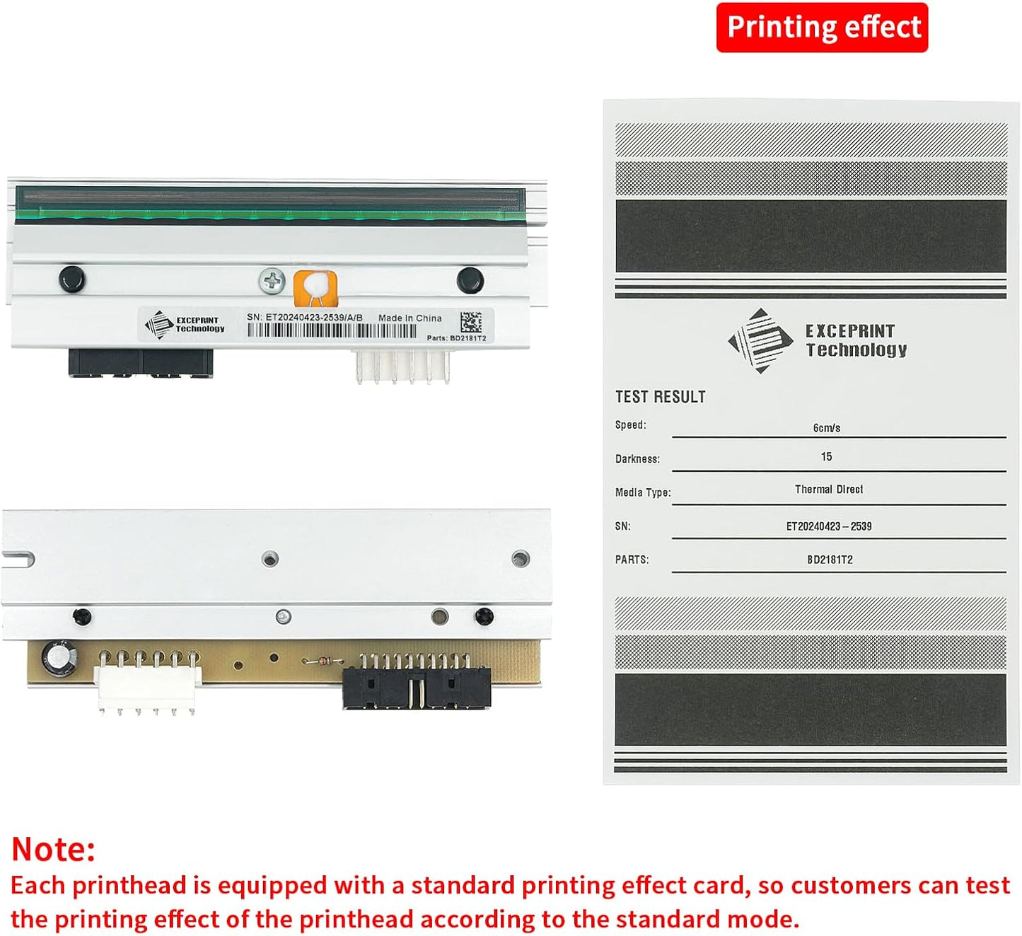 eecee PHD20-2181-01 New Printhead for Datamax I-4206 I-4208 I-4210 I-4212 Thermal Label Printer 203dpi - Spare Part/Replacement Printhead Compatible with Datamax Printer