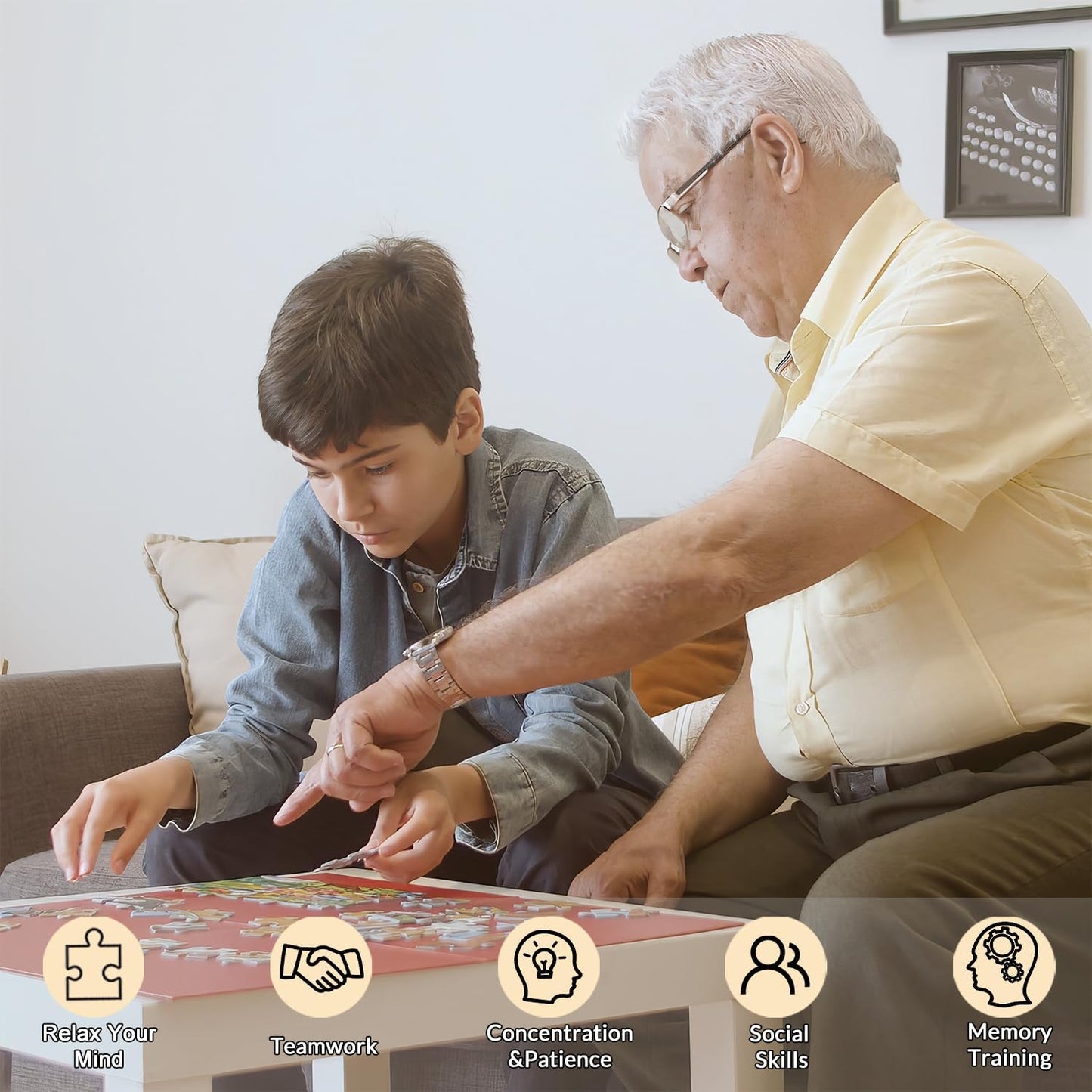 Custom Puzzle, Personalized Puzzle for Photos, Customized Puzzle 120/200/300/500/1000/1500 Pieces for Family, Christmas, Pet, Birthday, Wedding Gift