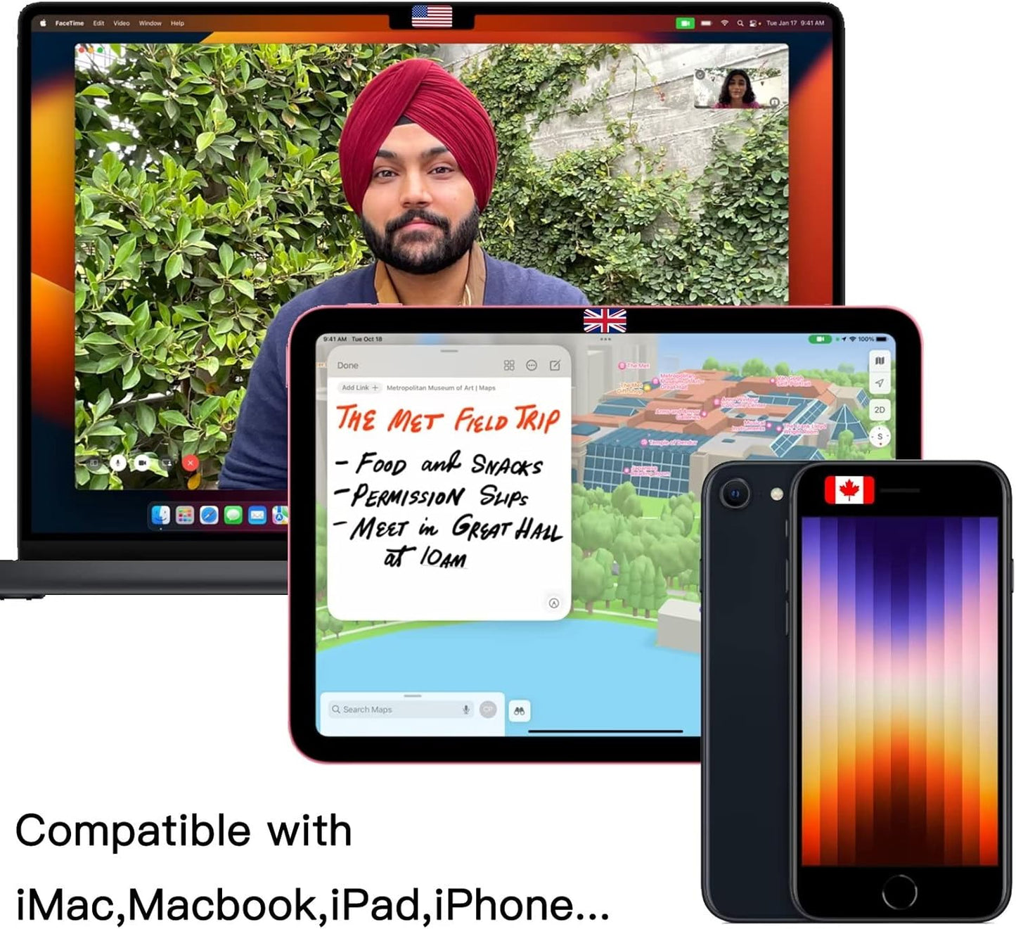 Laptop Camera Cover Slide, Webcam Cover Slide, Ultra-Thin, Nation Flag Pattern Design, 6 Pack