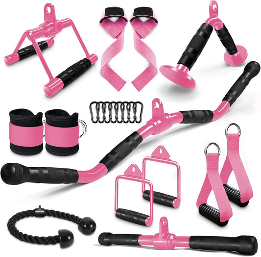 Cable Machine Attachment Set LAT Pulldown Attachments Weight Machine Accessories for Home Gym