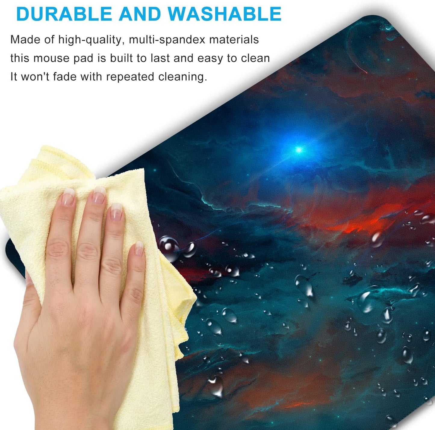 Galaxy Mouse Pad Personalized Design, Non-Slip Surface, Rubber Base, Small Office Desk Pad for Computers and Laptops