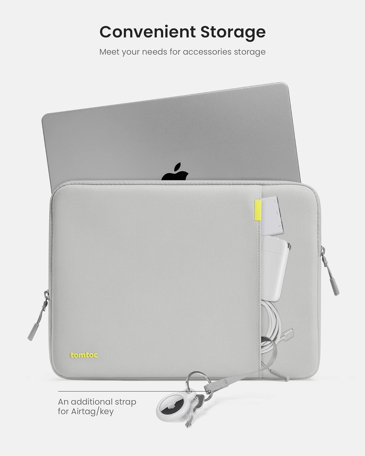 tomtoc 360 Protective Laptop Sleeve for 14-inch MacBook Pro M4/M3/M2/M1 Pro/Max A3112 A3401 A3185 A2992 A2918 A2779 2024-2021, Water-Resistant Case Bag with Accessory Pocket for 13.8 Surface Laptop 7