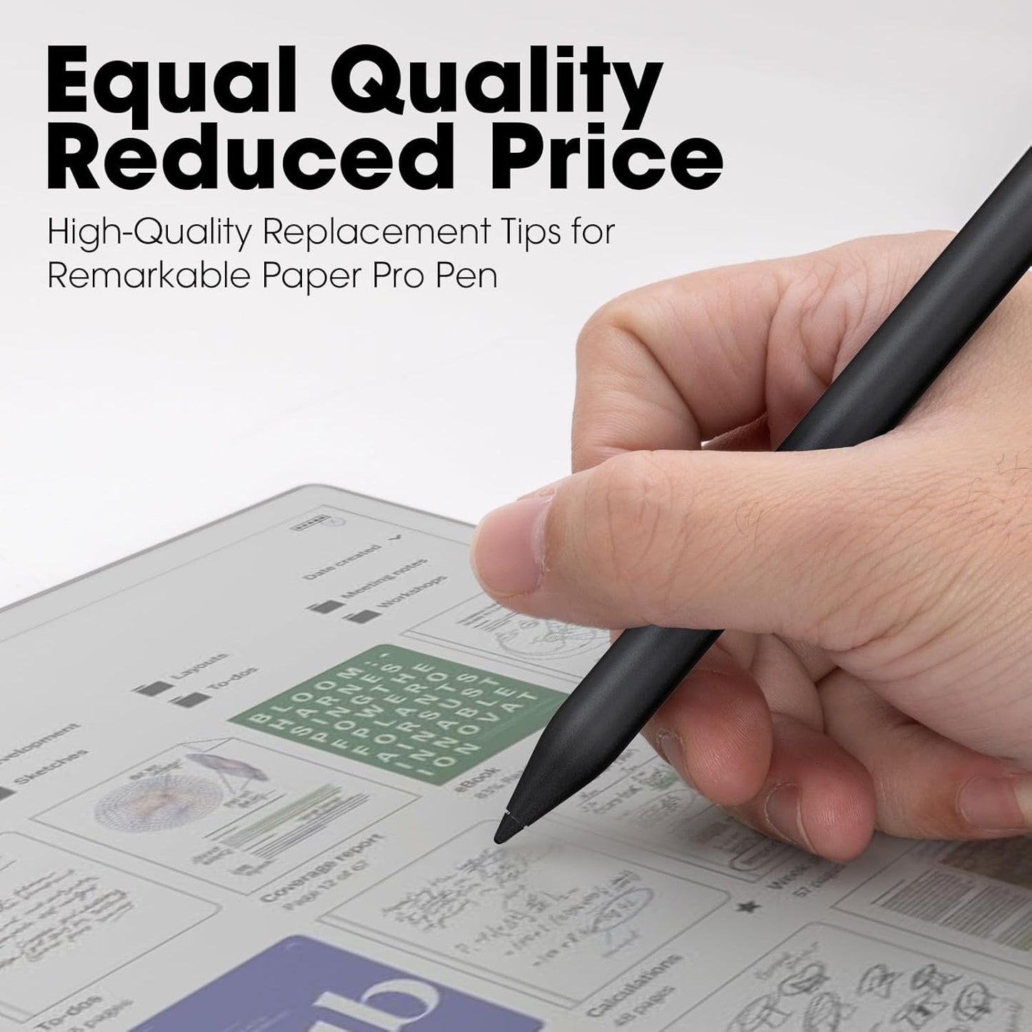 12 Pcs Marker Pen Tips for Remarkable Paper Pro nips, Durable Stylus Pen Replacement Nibs with Removal Tool, Marker Pro Nibs for Precise Writing & Sketching