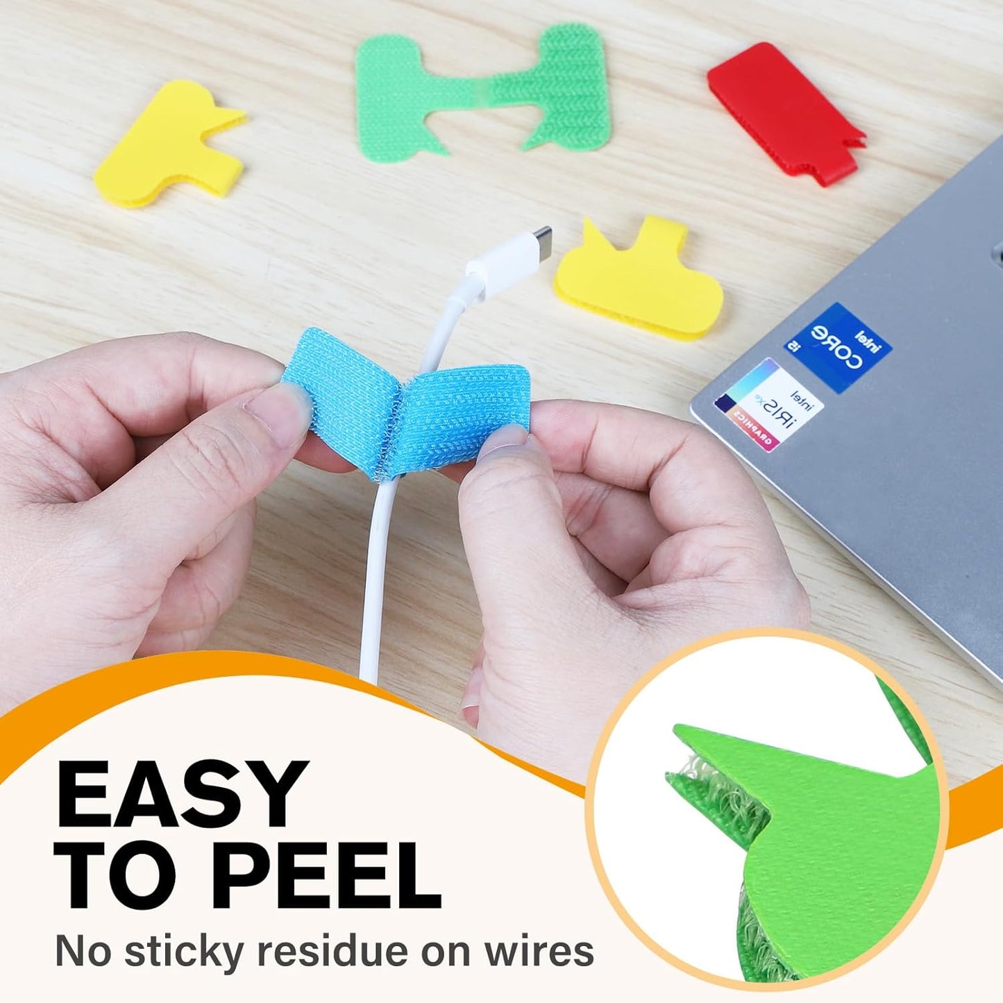 36Pcs Large Cable Labels - 8 Colors Reusable Write-On Wire Tags, Wire Identification Labels for Electronics, with 40Pcs Label Stickers, Cable Management for Home/Office, Rectangle & Oval