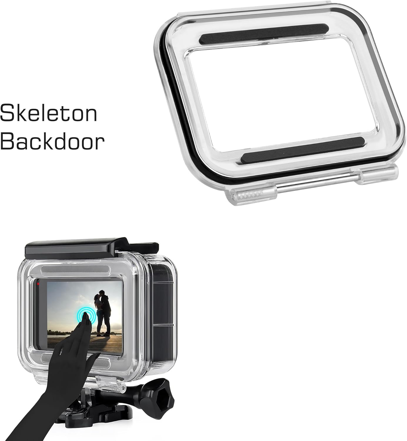 Housing Case Waterproof & Skeleton Backdoor Protective for GoPro Hero 13 12 11 10 9 Action Camera Standard Size