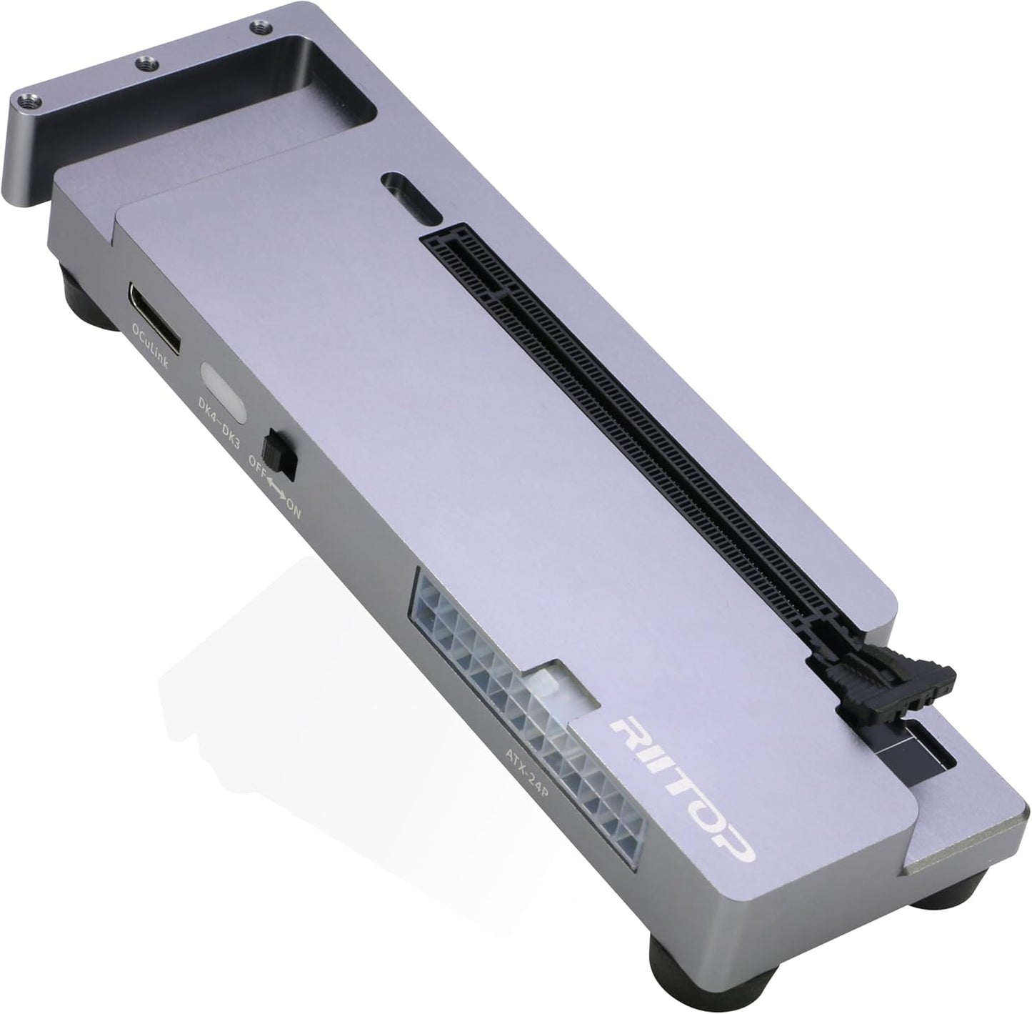 RIITOP OCuLink eGPU Dock 64Gpbs Oculink SFF-8612 External GPU Enclosure for PCIe 4.0 x16 Graphics Cards