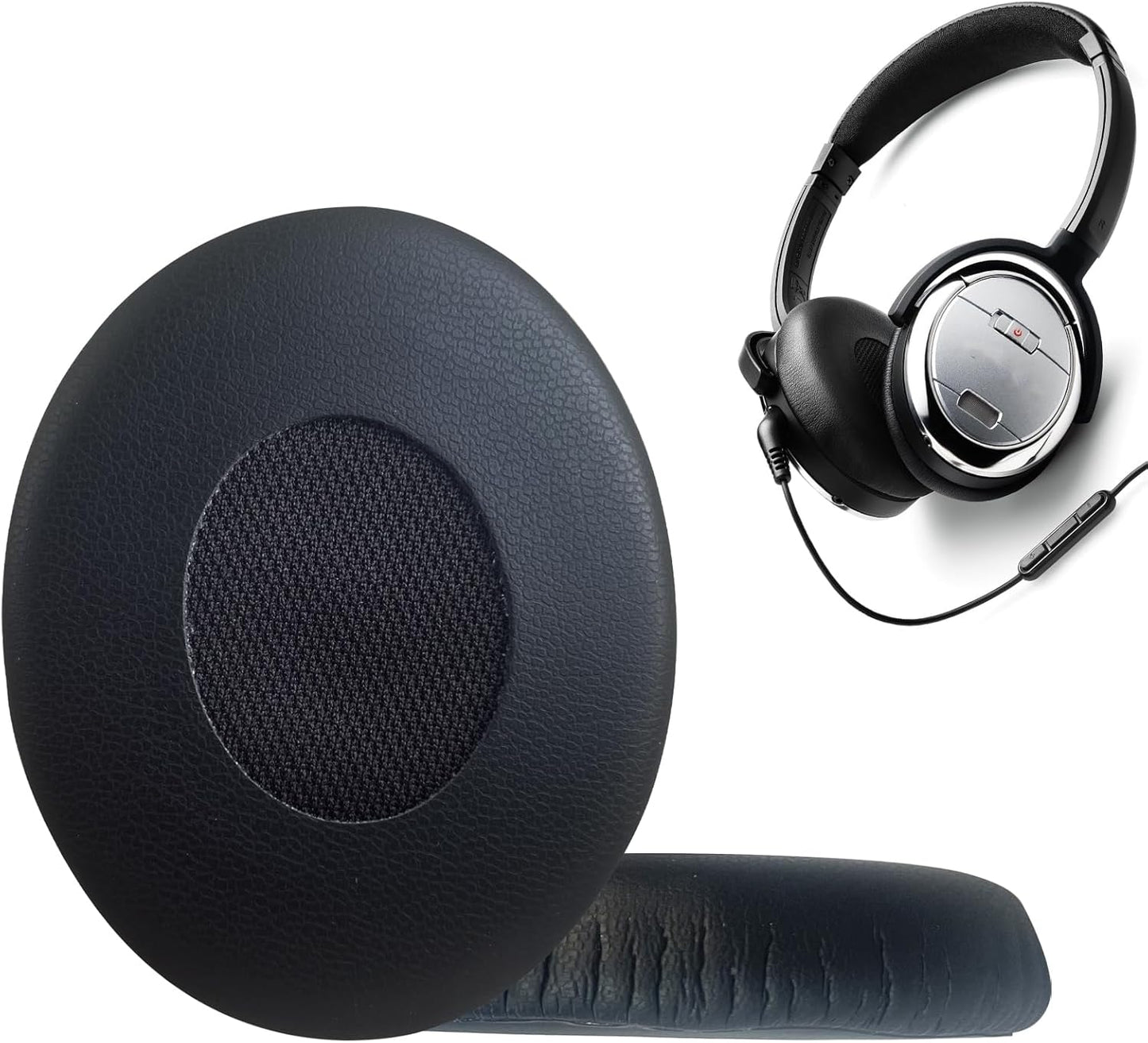 Bose QC3 Earpads,Headphones Replacement Ear Pads Memory Foam Ear Cushion Cover Kit for Bose QuietComfort 3 Headphone Accessories- Black