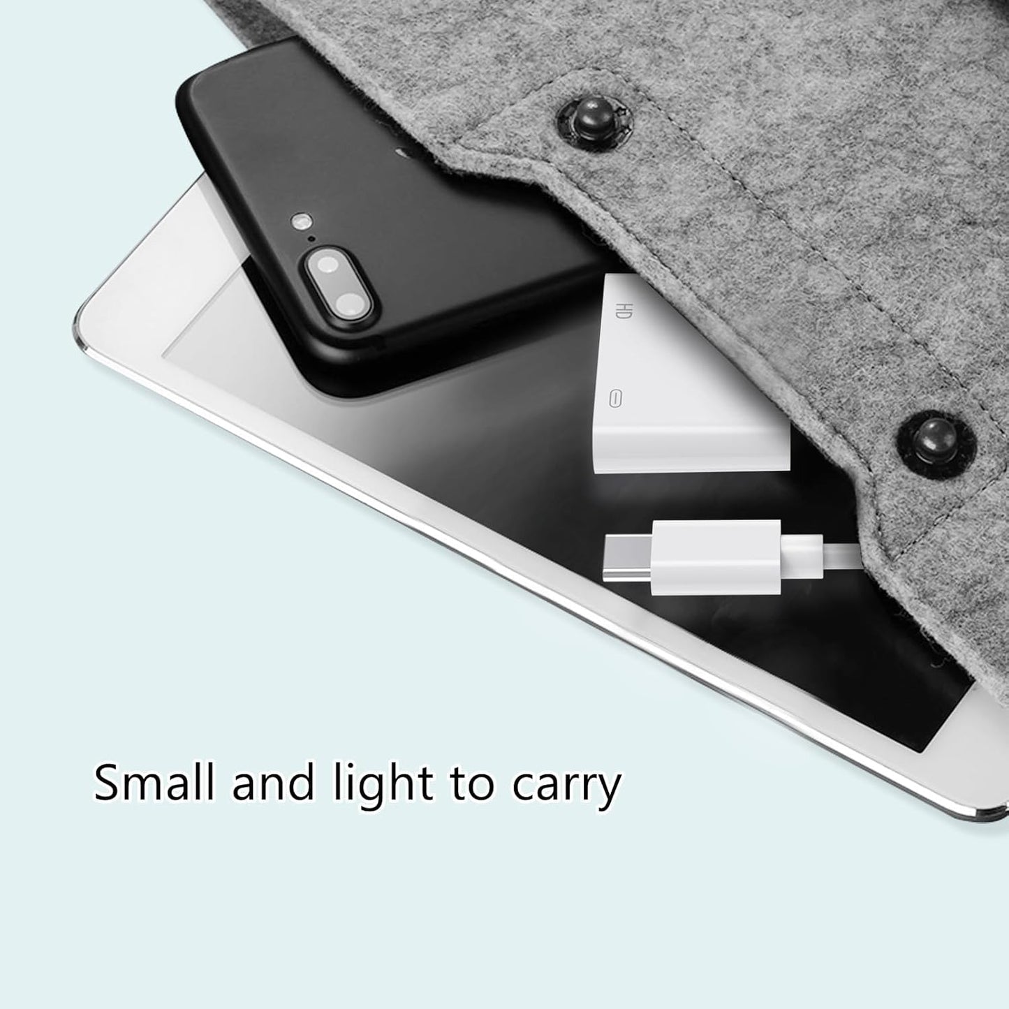 AIRSKY USB C to HDMI Adapter for iPhone 15/16, USBC to HDMI Adapter for iPhone to tv, 100W Fast Charging & 4K@60Hz, Compatible with iPhone 15, iPhone 16, MacBook Pro, iPad Pro